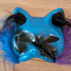 Midnight Blue Fur Mask