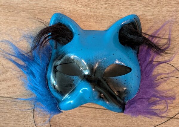 Midnight Blue Fur Mask